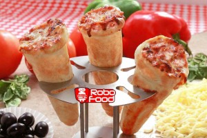 پیتزا قیفی توسط تجهیزات فست فود روبوفود