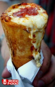 پیتزا قیفی لذیذ توسط تجهیزات فست فود روبوفود